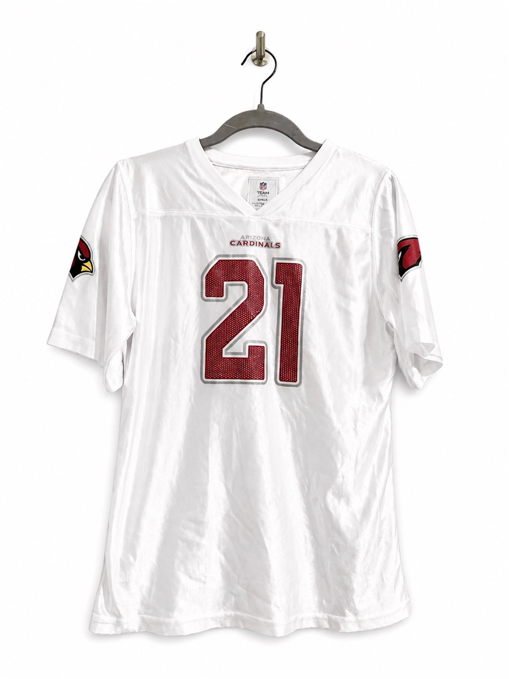 NFL Arizona Cardinals White and Red #21 Football Jersey  girl Youth XL Shirt